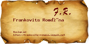 Frankovits Romána névjegykártya